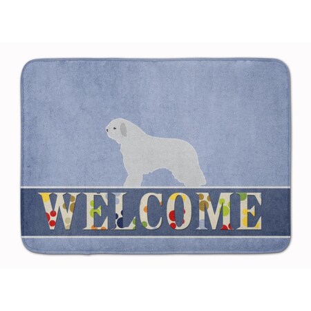 Carolines Treasures Spanish Water Dog Welcome Machine Washable Memory Foam Mat BB5519RUG